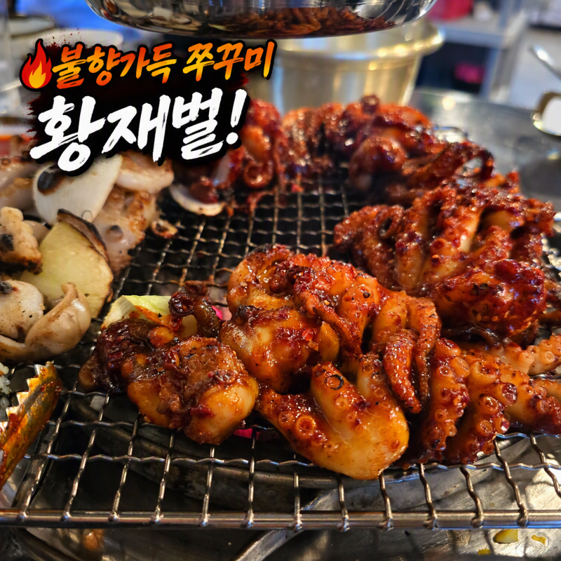 강남구청 쭈꾸미 맛집 황재벌 강남점 후기, 숯불 양념쭈꾸미 추천