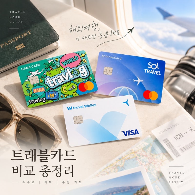 2026 트래블카드 비교 총정리｜해외여행 환전·결제·ATM 수수료까지