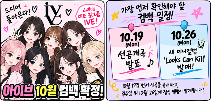 IVE's Comeback Confirmed for October 26th! Full Schedule from Pre-Release to Album Launch