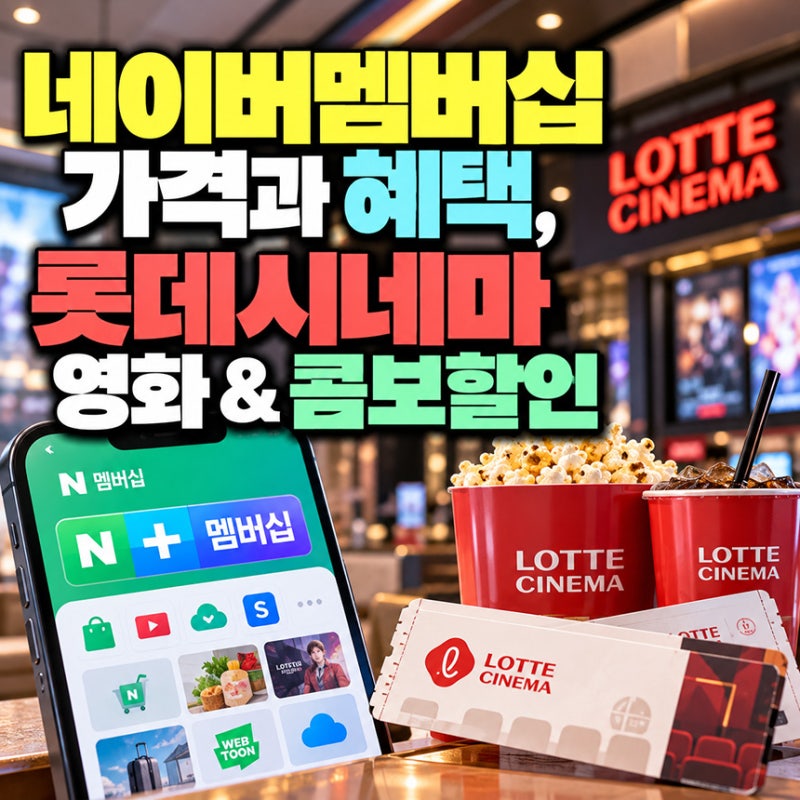 네이버멤버십 가격과 혜택, 롯데시네마 영화 & 콤보할인