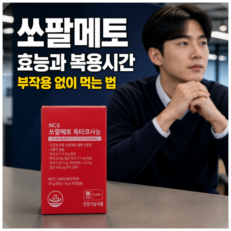 쏘팔메토 효능과 복용시간, 부작용 없이 먹는 법