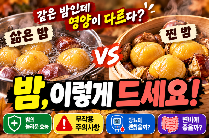 밤 효능 좋다더니, 당뇨엔 독 될 수 있다는 진짜 이유
