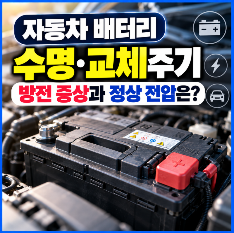 자동차 배터리 수명·교체주기, 방전 증상과 정상 전압은?