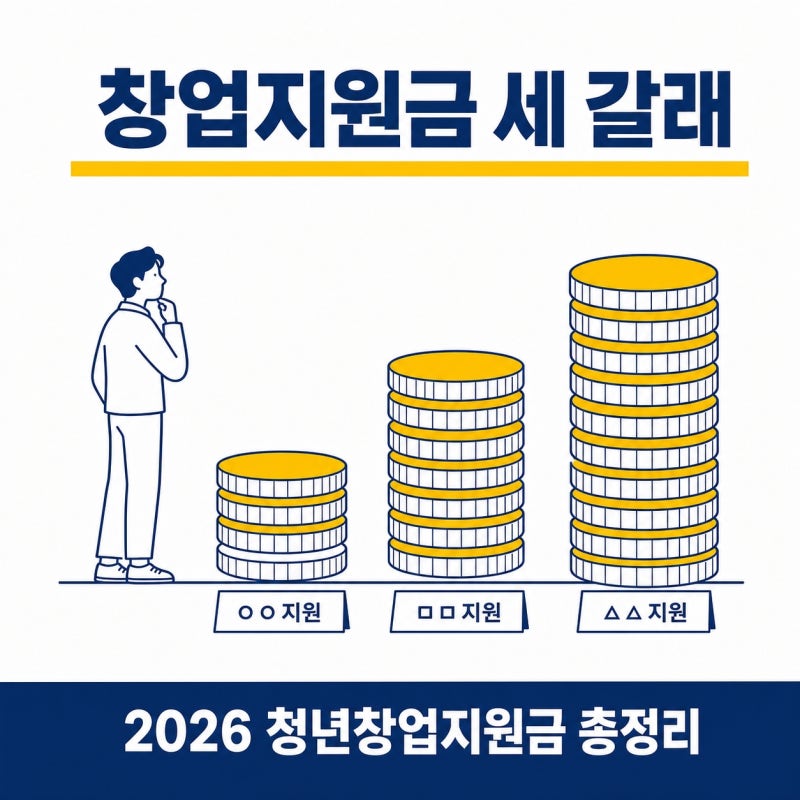 최대 1억원이라는 말에 속지 마세요, 2026 청년창업지원금 세 갈래 구조부터