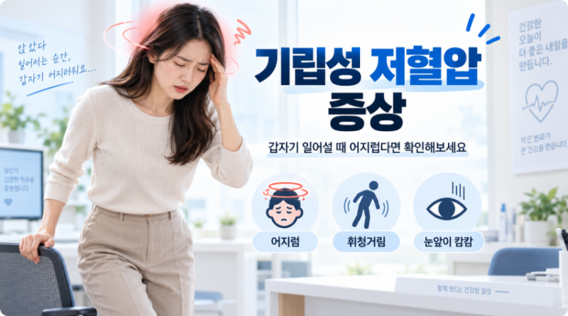 기립성 저혈압 증상 7가지｜일어날 때 어지럽다면 확인하세요