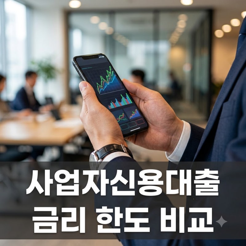 사업자신용대출 비교 한도 금리 1금융권부터 정책자금까지 총정리