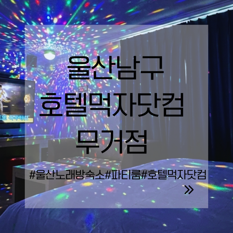 울산 파티룸 숙박 '호텔먹자닷컴' 무거점