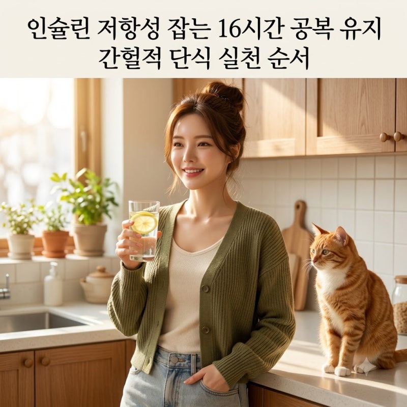 인슐린 저항성 잡는 16시간 공복 유지 간헐적 단식 실천 순서