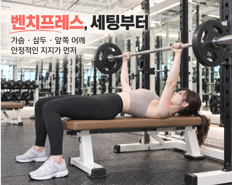 벤치프레스 자세 정리｜그립·레그드라이브·바패스까지 가슴운동 대흉근자극 방법