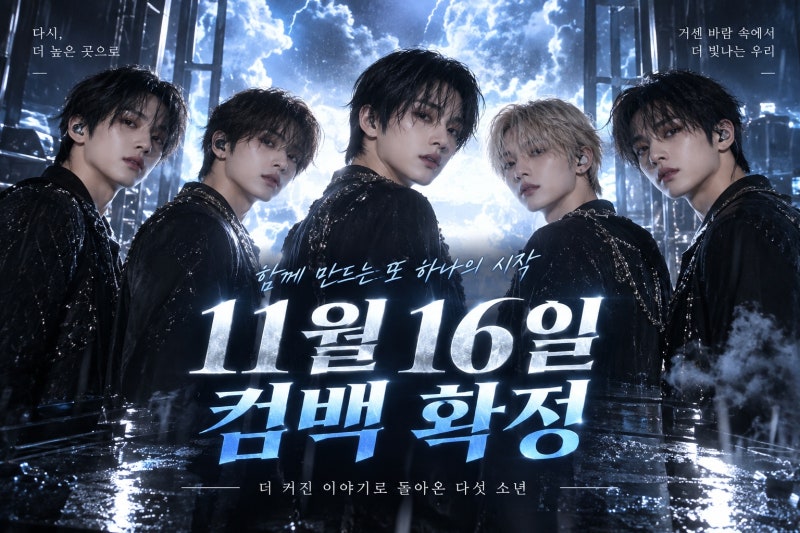 투모로우바이투게더 미니 9집 PERFECT STORM 컴백 확정, 11월 16일 공개 정보 총정리