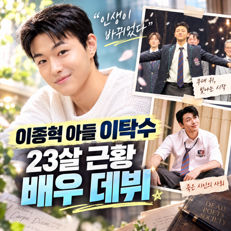 이종혁 아들 이탁수 배우 데뷔, 23살 된 근황에 “인생이 바뀌었다”