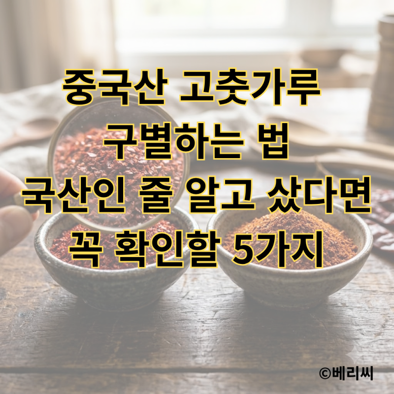 중국산 고춧가루 구별하는 법｜국산인 줄 알고 샀다면 꼭 확인할 5가지