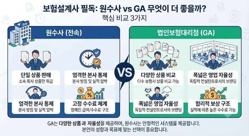 GA대리점 VS 보험회사 원수사 - GA를 선택하면 좋은점 3가지