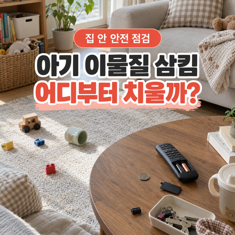 아기 이물질 삼킴 예방, 버튼전지·자석부터 집 안 점검