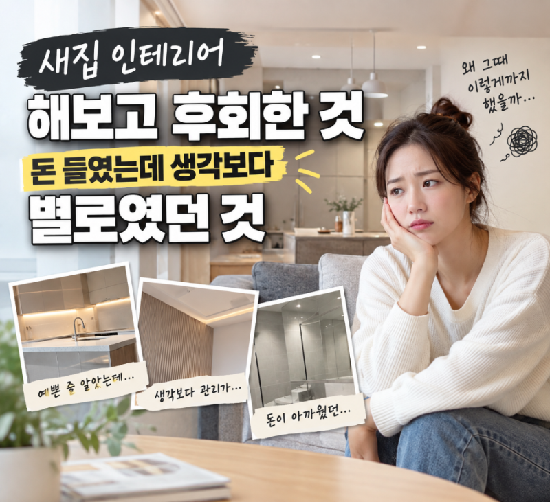 새집 인테리어 해보고 후회한 것｜돈 들였는데 생각보다 별로였던 것