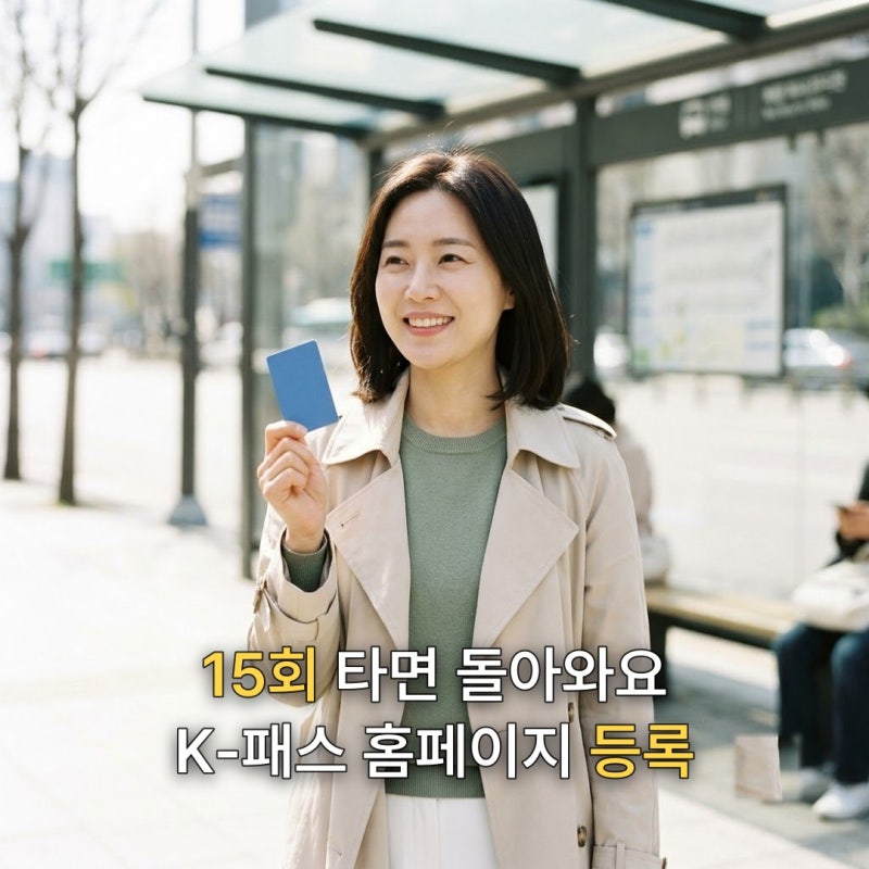 K-패스 홈페이지 카드 등록, 월 15회면 얼마 돌려받을까?