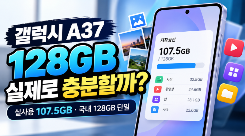 갤럭시 A37 저장용량 128GB 충분할까? 실제 사용 가능 용량과 선택 기준