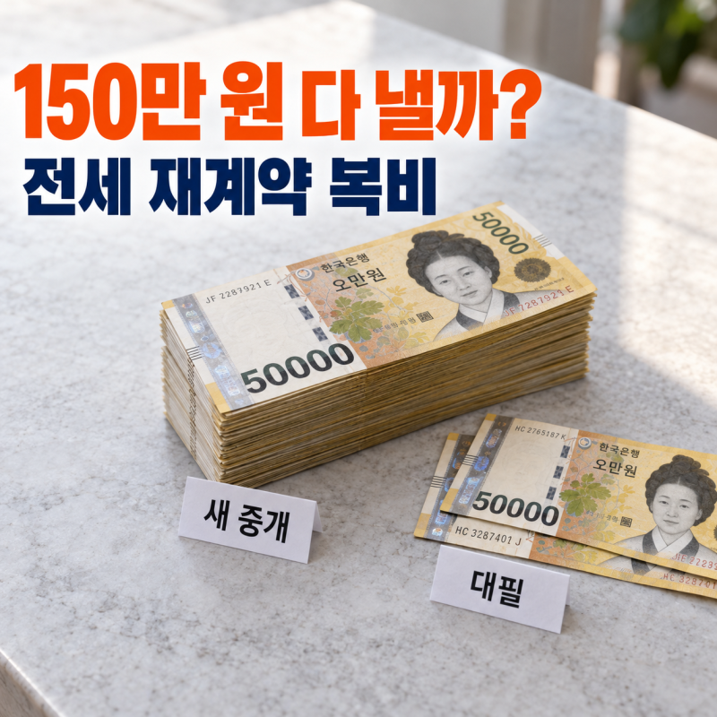 전세 재계약 복비, 5억 전세면 150만 원까지 내야 할까?