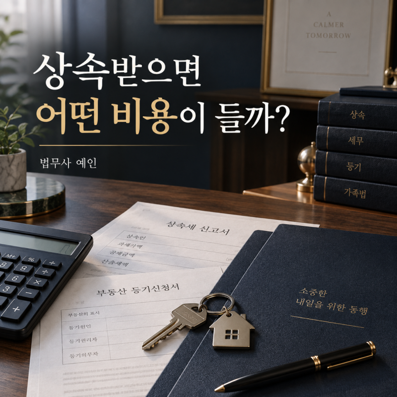 상속받으면 어떤 비용이 들까요? 상속세·취득세·등기 비용 구분하기