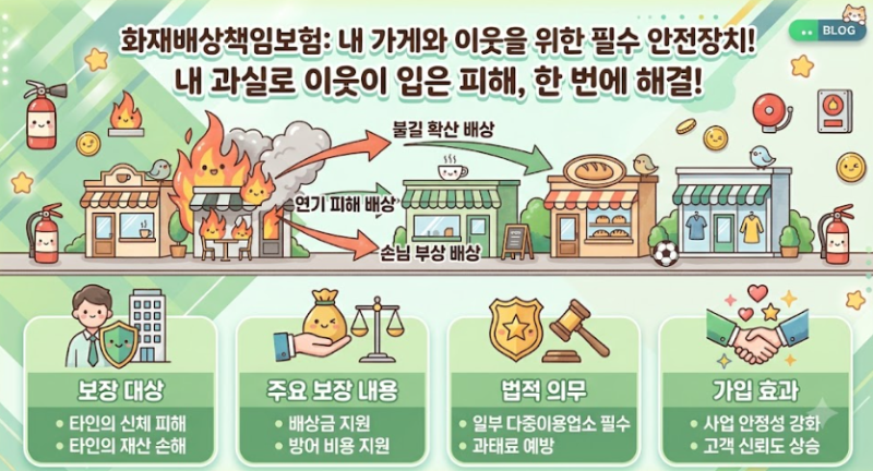 [상가 화재보험] 옆 가게까지 불나면 어쩌죠? '화재배상책임보험' 필수인 이유