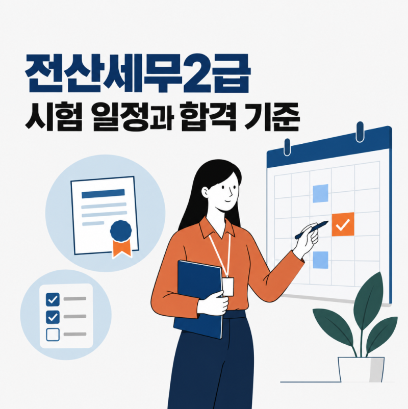 전산세무2급 시험 일정과 합격 기준