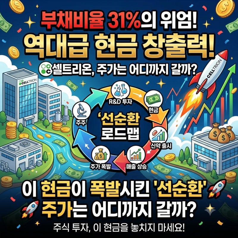 [전북ON] 부채비율 31%의 위엄! 셀트리온의 역대급 현금 창출력이 쏘아 올린 '선순환' 로드맵