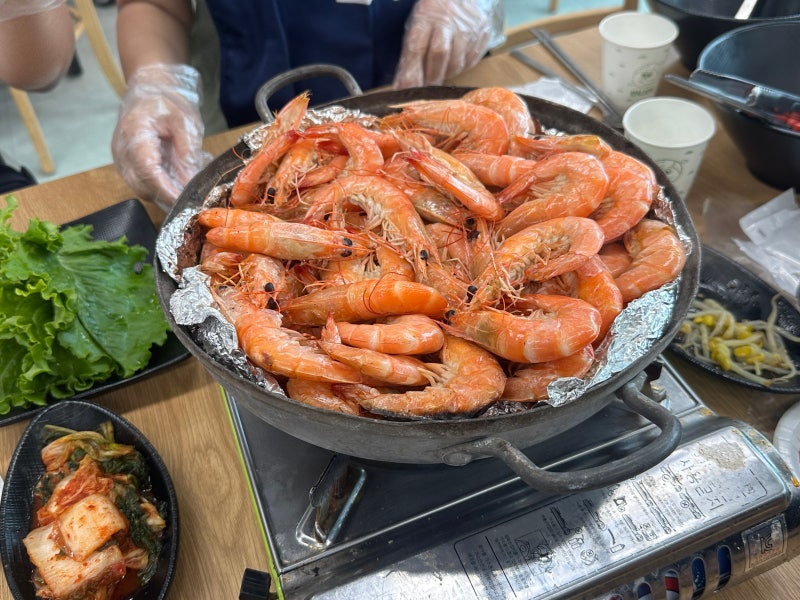 [제철 대하] 수원시 농수산물도매시장 대하 먹기