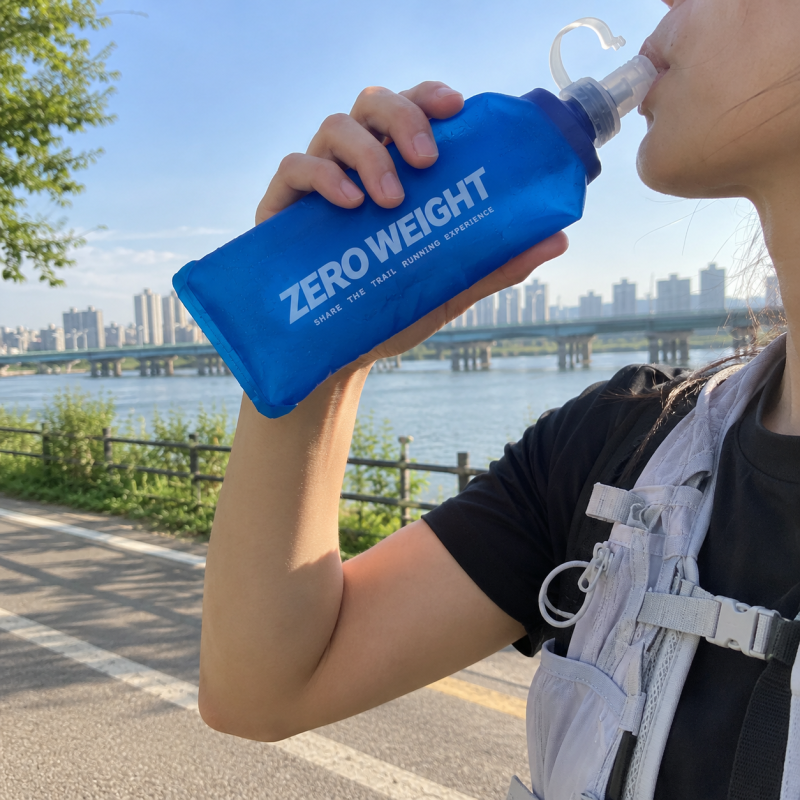 러닝물병 추천 제로웨이트33g 소프트 플라스크 500ml 접이식 물병
