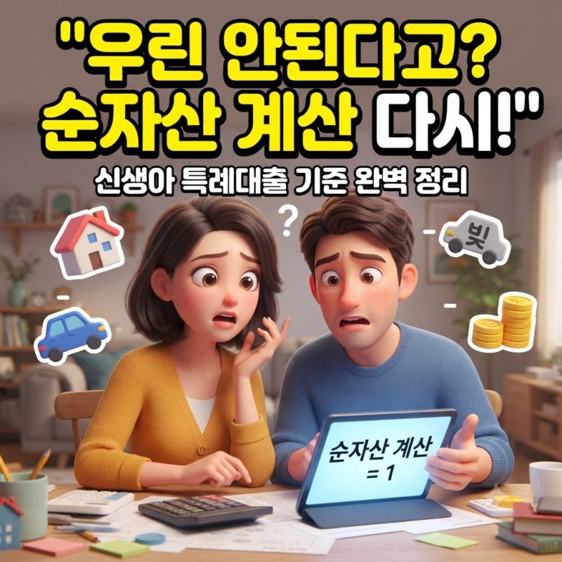 신생아 특례대출 자산기준 순자산 공시지가 초과 부적격 계산방법