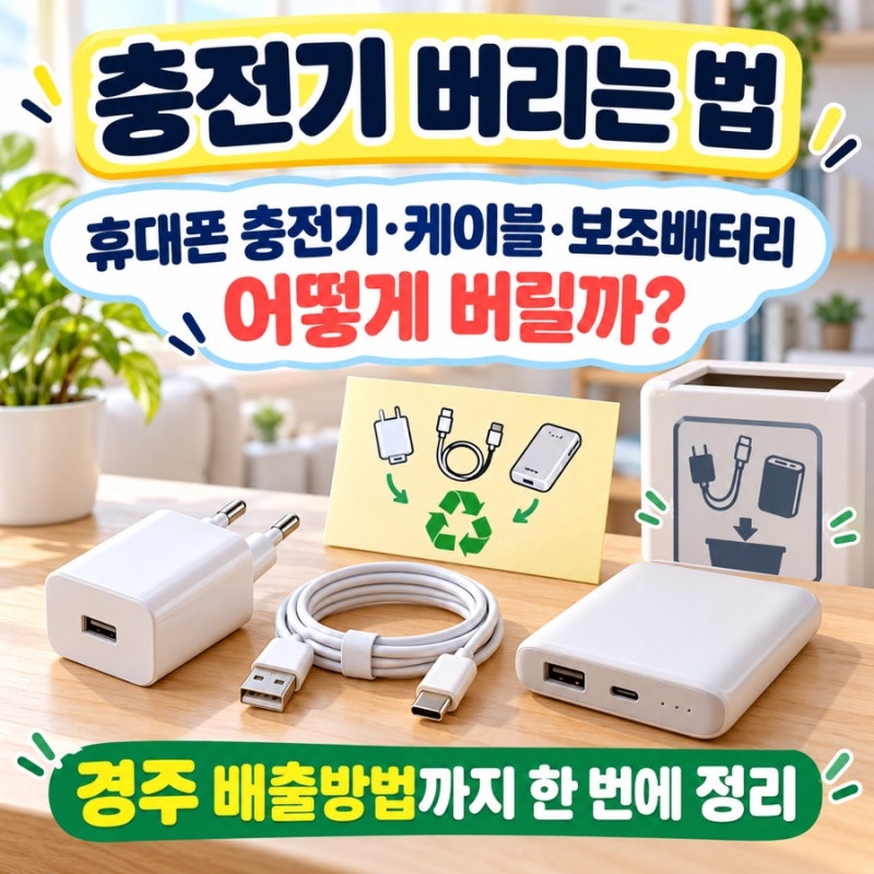 충전기 버리는 법, 일반쓰레기일까? 휴대폰 충전기·케이블과 경주 배출방법 총정리