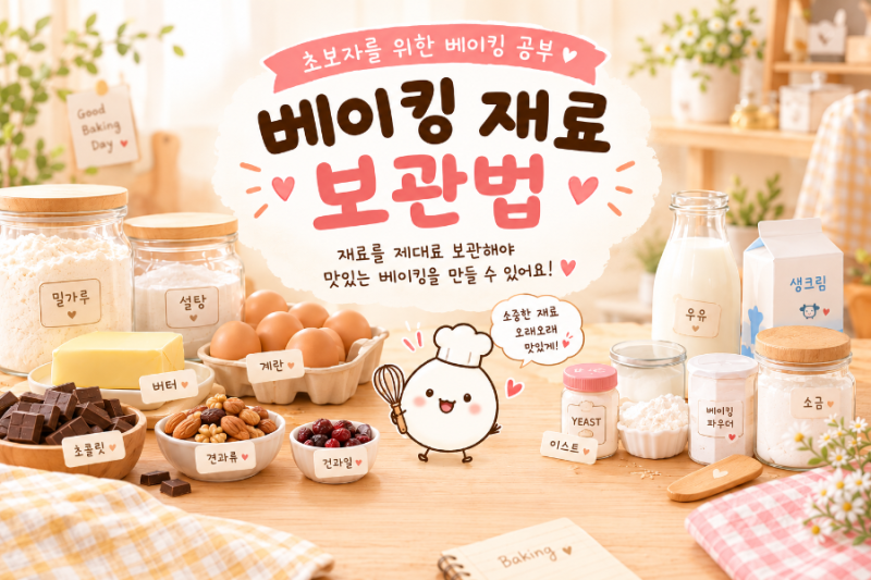초보자를 위한 베이킹 공부13 | 베이킹 재료는 어떻게 보관해야 할까요?