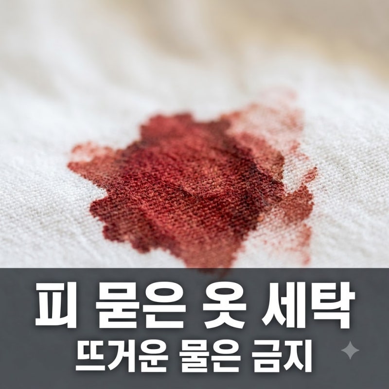 피 묻은 옷 세탁 뜨거운 물 절대 금지! 5분 만에 지우는 법