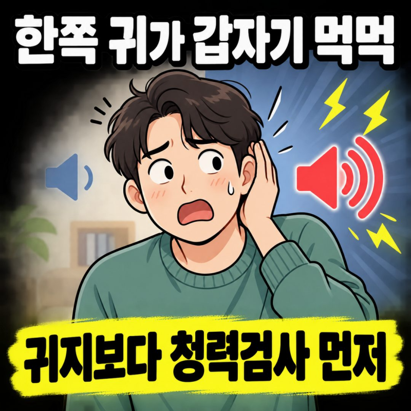 한쪽 귀가 갑자기 먹먹하다면? 귀지보다 먼저 확인할 돌발성 난청 신호 4가지