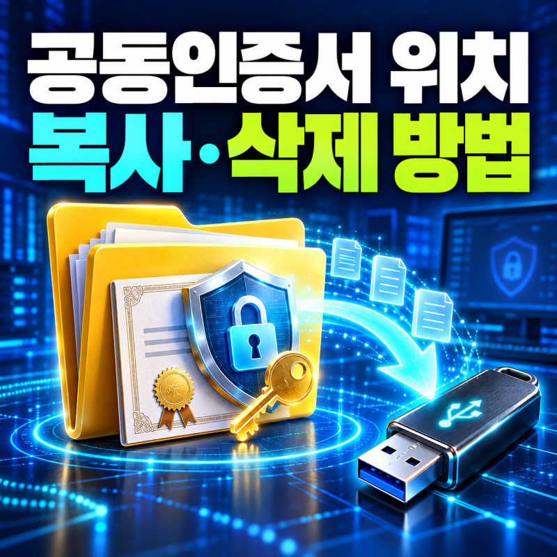 공동인증서 저장 위치 찾기｜PC·USB 인증서 복사와 삭제 방법