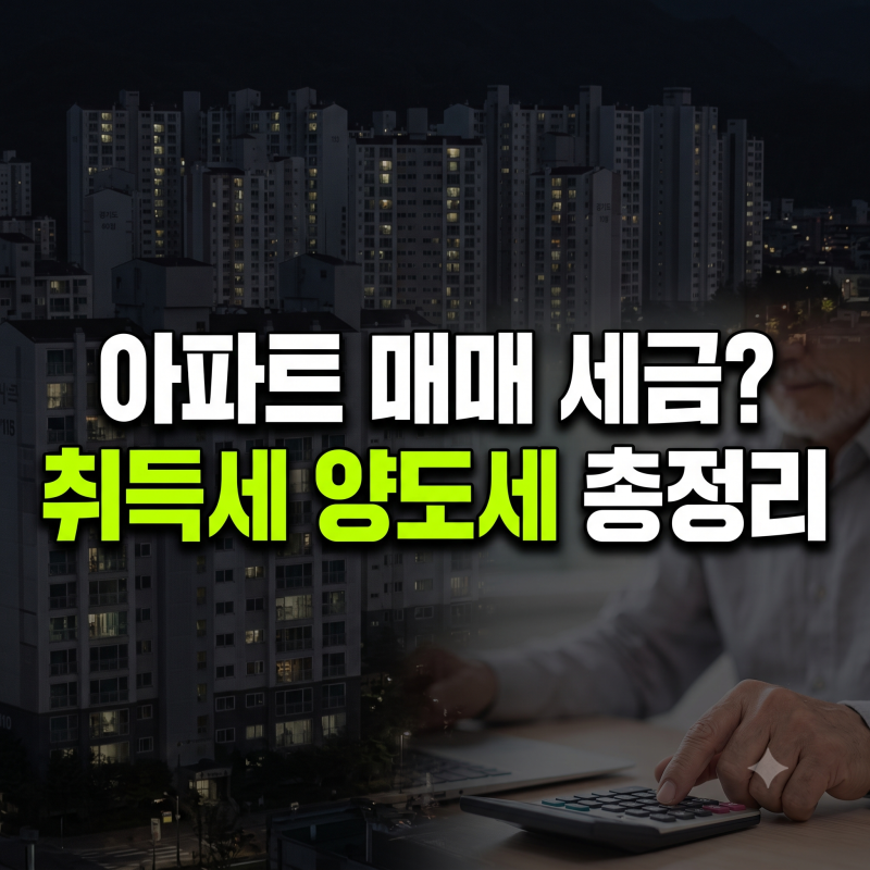 아파트 매매할 때 내는 세금은? 취득세 양도세 중개수수료 계산기 활용법