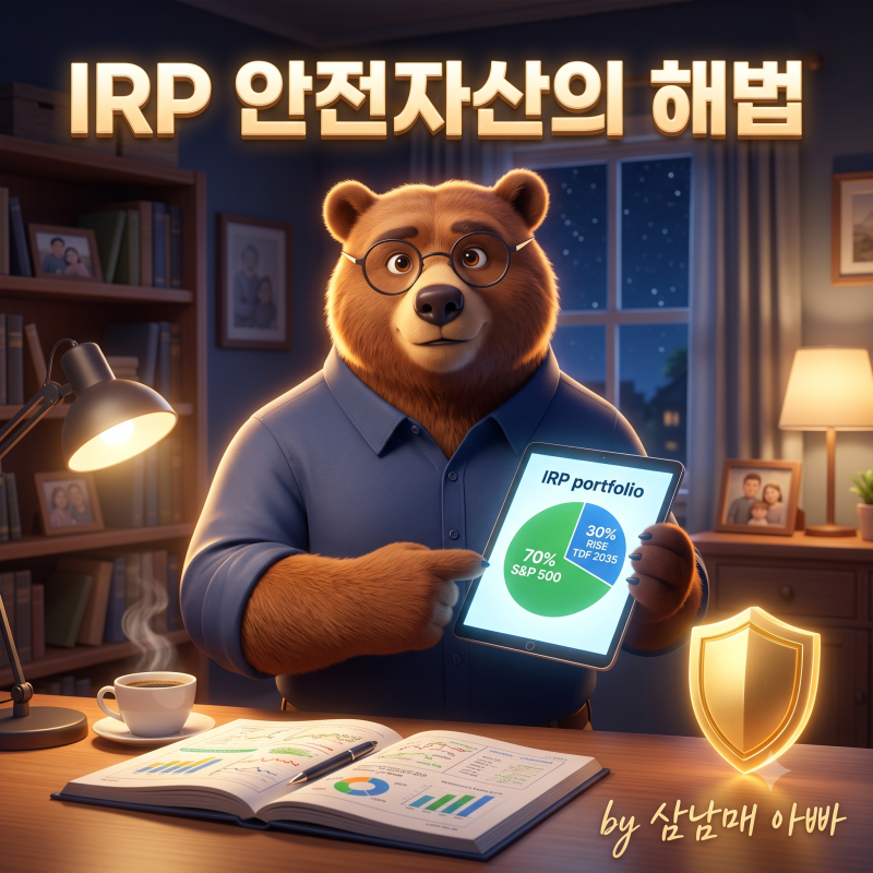 [IRP 안전자산 30%] 미국 채권 피로감 끝내고 RISE 2035 TDF로 주식 비중 극대화한 실전 셈법
