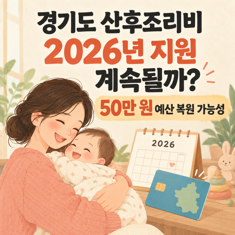 경기도 산후조리비 지원 계속될까? 2026년 예산 복원 가능성
