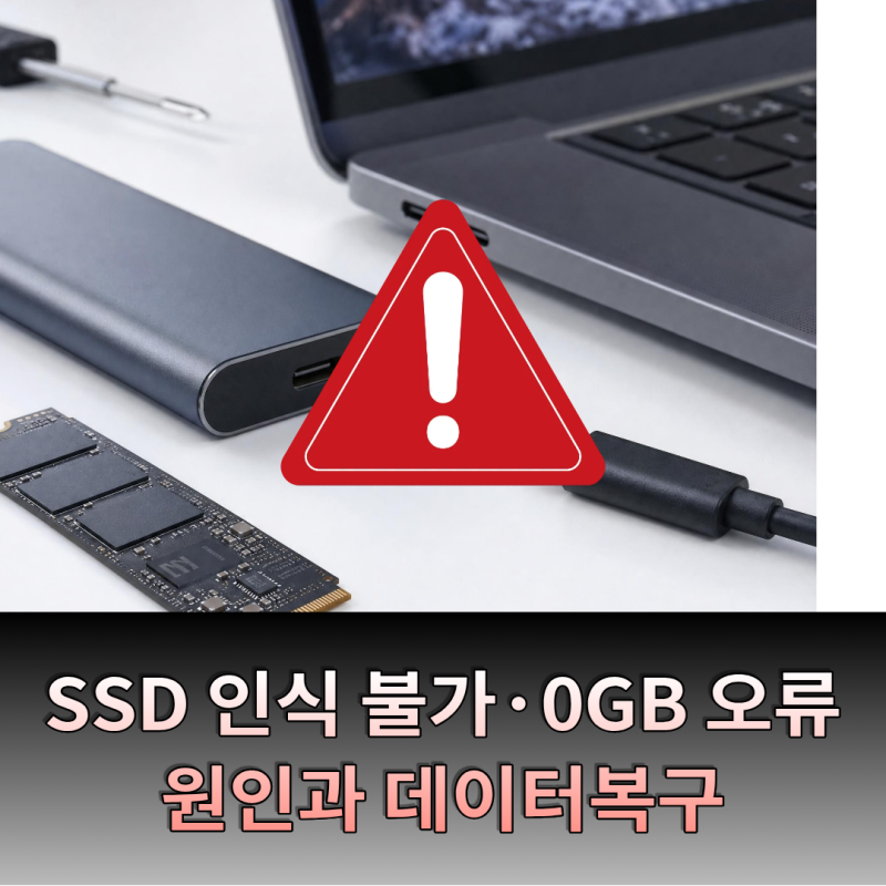 SSD 펌웨어 손상 복구 방법｜SSD 인식 불가·0GB 오류 원인과 데이터복구