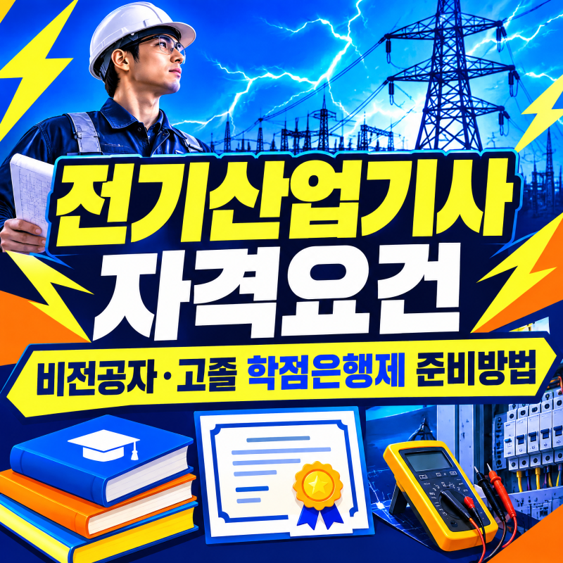 전기산업기사 자격요건, 비전공자와 고졸은 학점은행제로 준비하는 방법
