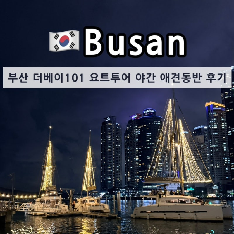 부산 해운대 요트투어 더베이101 야경 + 불꽃놀이 후기 (애견동반 가능)