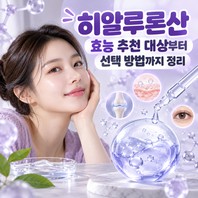 히알루론산 효능 추천 대상부터 선택 방법까지 정리