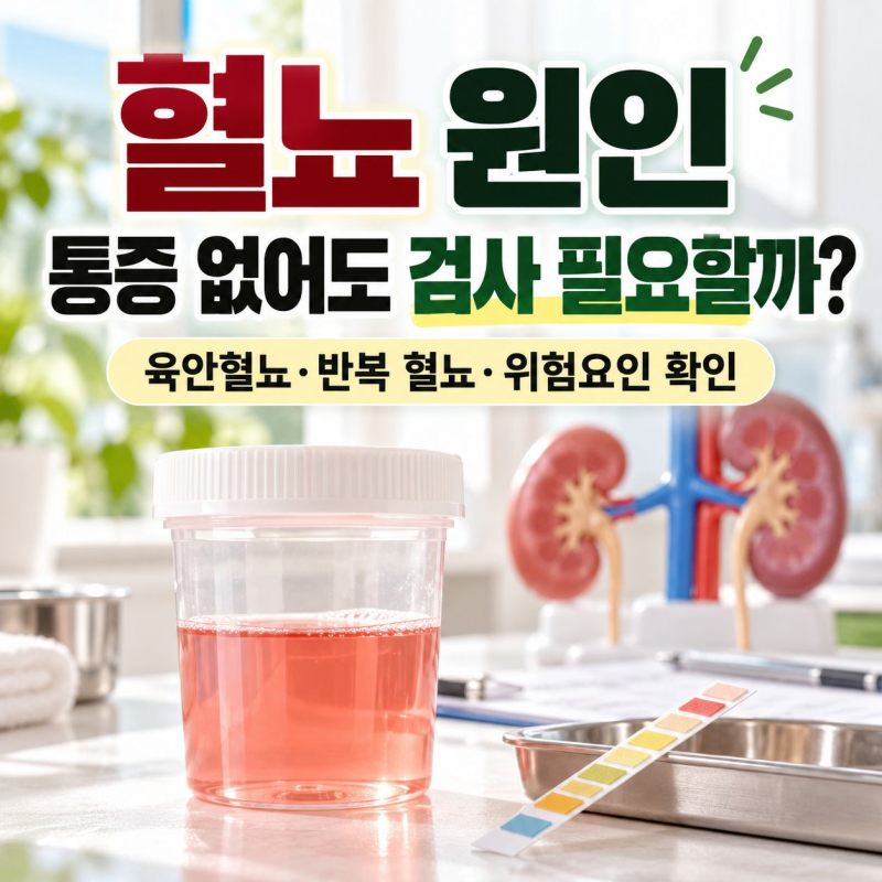 혈뇨 원인, 통증이 없어도 추가 검사가 필요한 경우는?