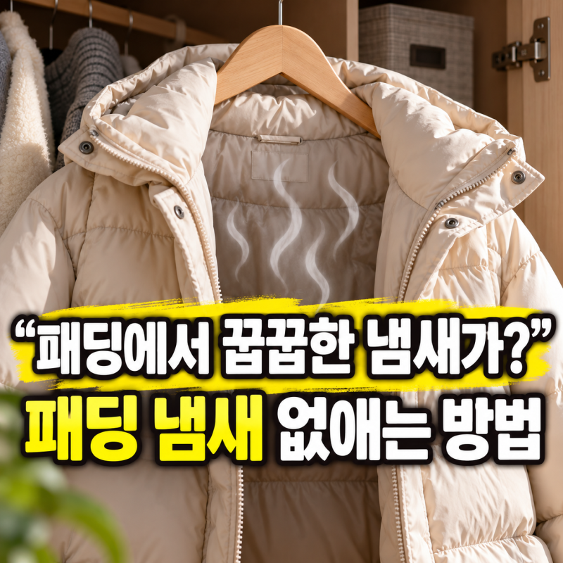 패딩 꿉꿉한 냄새 제거하는 방법 세탁과 건조 팁