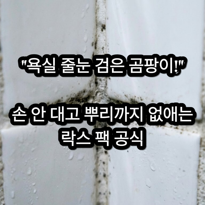욕실 줄눈 곰팡이 제거 락스 휴지 팩으로 손 안 대고 없애는법
