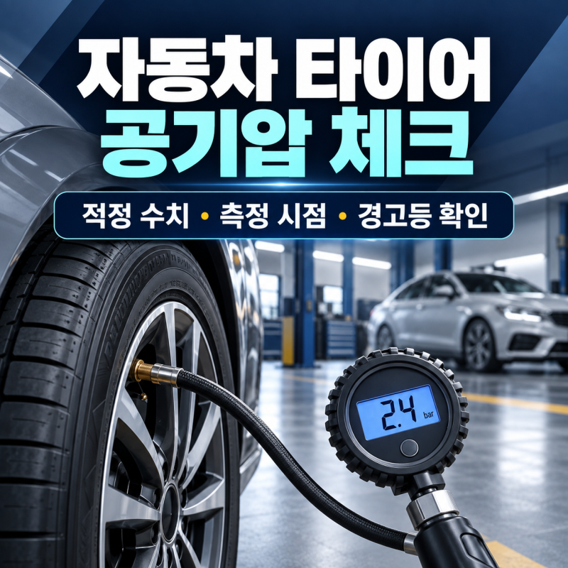 자동차 타이어 공기압 체크, 언제 어떻게 확인해야 할까?
