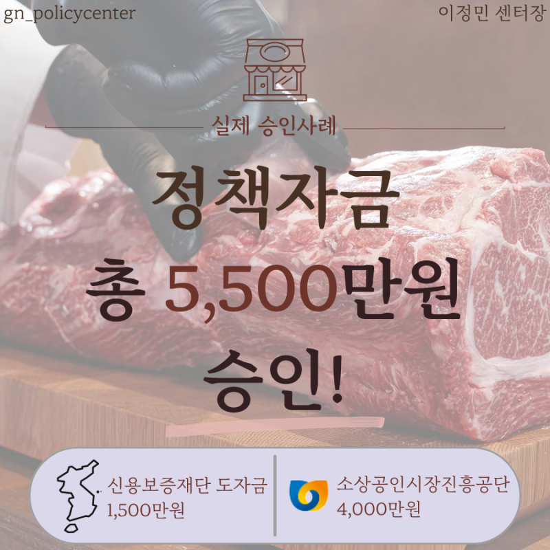 사업장 이전·확장 준비하던 대표님, 정책자금 총 5,500만 원 승인 사례