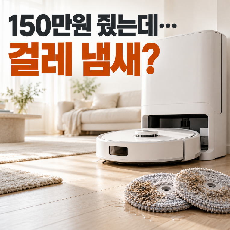 로봇청소기 물걸레 냄새 줄이는 관리방법에 대해서 공부했네요