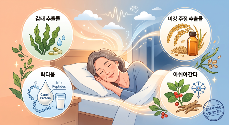 중장년의 꿀잠을 부르는 식약처 인증 수면 영양제 4가지