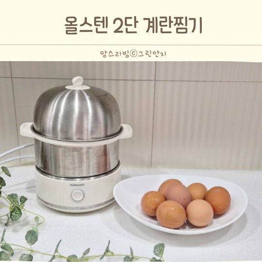 계란삶는기계 타이머 위즈웰 올스텐 2단 계란찜기 추천 후기