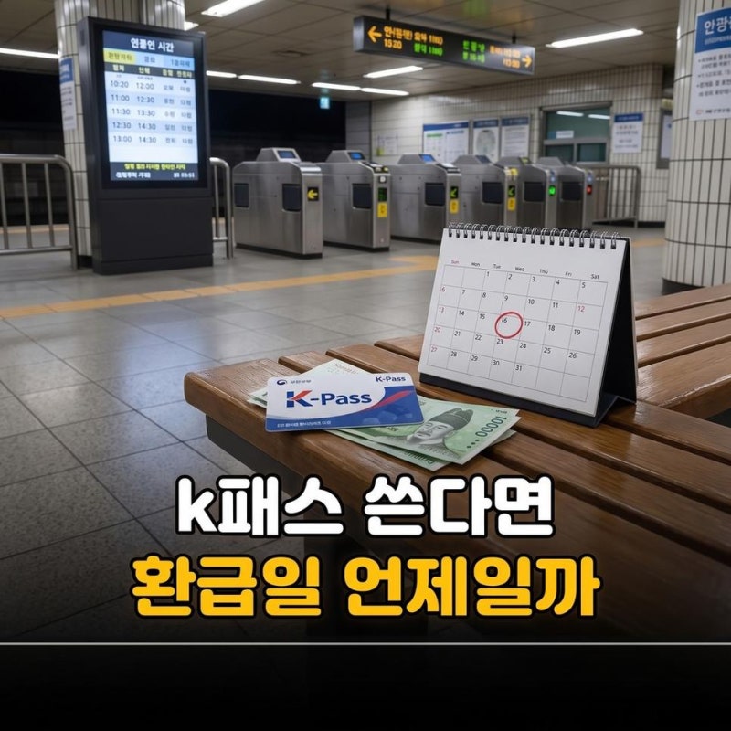 모두의 카드 k패스 환급 기준과 환급일